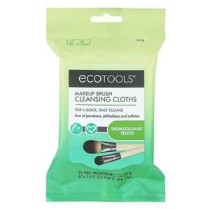 Sminkecset tisztító törlőkendők – Eco Tools Makeup Brush Cleansing Cloths, 25 db. kép