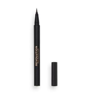 Szemöldökceruza - Makeup Revolution Hair Stroke Brow Pen, árnyalat Medium Brown, 0, 5 ml kép