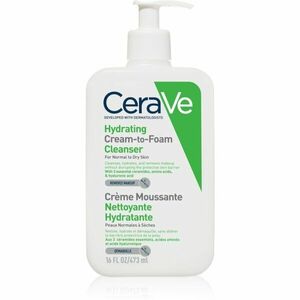 CeraVe Cleansers tisztító habzó krém normál és száraz bőrre 473 ml kép