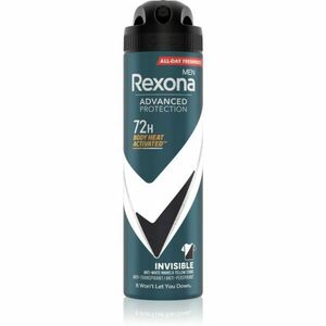 Rexona Men Advanced Protection izzadásgátló a fehér és sárga foltok ellen 72 óra uraknak Invisible 150 ml kép