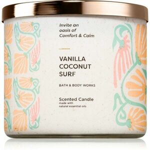 Bath & Body Works Vanilla Coconut Surf illatgyertya 411 g kép