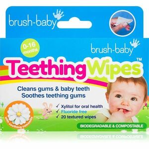 Brush Baby Applemint kendők a fogakra gyermekeknek 20 db kép
