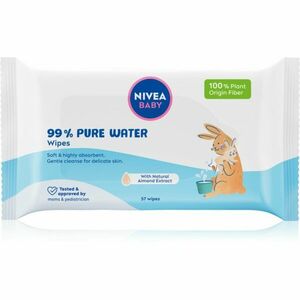 NIVEA BABY Pure Water frissítő nedves törlőkendők 57 db kép