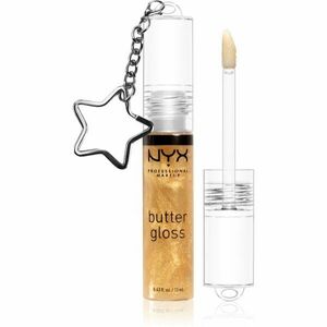 NYX Professional Makeup Butter Gloss ajakfény ( limitált kiadás) árnyalat 25k Gold + Keychain 13 ml kép