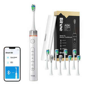 Sonic toothbrush with app, tips set and travel etui S2 (white) kép