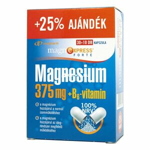 MagnExpress Forte 375 mg magnézium és B6-vitamin tartalmú kapszula 40 db kép