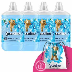 Coccolino Blue Splash Öblítő koncentrátum 272 mosás 4x1700ml + Ajándék Coccolino Hátizsák kép