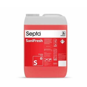 Szaniter helyiségek napi tisztítása szagsemlegesítő formulával SEPTA SANIFRESH S6 10L kép