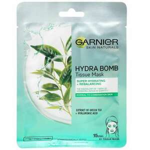 Garnier Skin Naturals Hydra Bomb szuper hidratáló, tisztító textil Arcmaszk zöld teával 28g kép