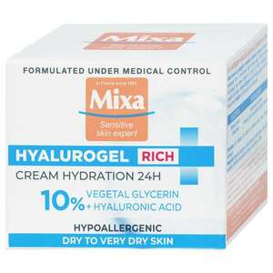 Mixa Hyalurogel Rich hialuronsavval gazdagított intenzíven hidratáló Arckrém 10% 50ml kép