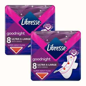 Libresse Goodnight Ultra+ X-Large éjszakai egészségügyi Betét 2x8db kép