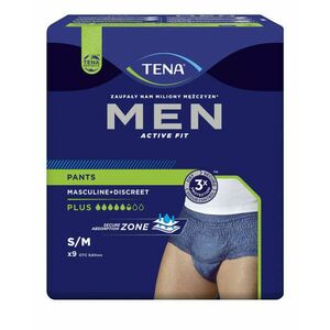 Tena Men Active Fit Pants Plus Inkontinencia-fehérnemű S/M 9db - sötétkék kép