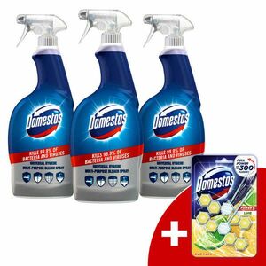 Domestos Universal Hygiene Spray 3x750ml + Ajándék Domestos WC rúd kép