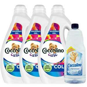 Coccolino Care Color folyékony Mosógél 3x2, 4L - 180 mosás + Ajándék Coccolino Vasalófolyadék kép