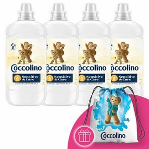 Coccolino Sensitive Almond Öblítő koncentrátum 204 mosás 4x1275ml + Ajándék Coccolino Hátizsák kép