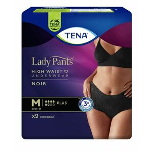 Tena Lady Pants Plus Noir Inkontinencia-fehérnemű magasított derékrésszel M 9db - fekete kép