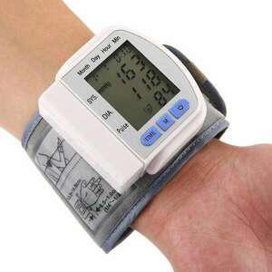 Hordozható vérnyomásmérő – szisztolés, diasztolés és pulzusmérő / csuklóra rögzíthető kép