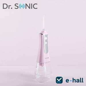 Dr. SONIC L10 akkumulátoros szájzuhany 300 ml-es tartállyal, 3 fokozattal, 5 különböző fúvókával (rózsaszín) kép