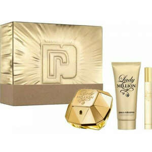 Ajándék szett nőknek parfüm és Corm lotion Paco Rabanne Lady Million - 3 darab kép
