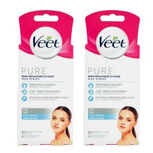 Veet Pure Hideggyanta szalagok arcra érzékeny bőrre 2x20db kép