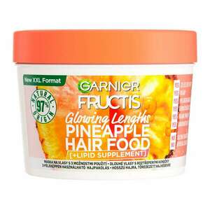 Garnier Fructis Hair Food Glowing Lengths Pineapple 3in1 Hajpakolás hosszú hajra, töredezett hajvégekre 400ml kép