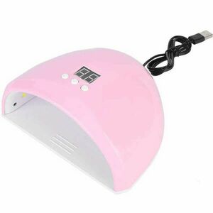 Műkörmös UV lámpa, 12 Led-es, 36W, USB csatlakozóval, Wooze Dazzle, rózsaszín kép