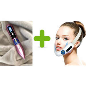 Kozmetikai folt eltávolító plazma toll arckezelésekhez + EMS mikroáramú arcmasszírózó LED terápiával kép