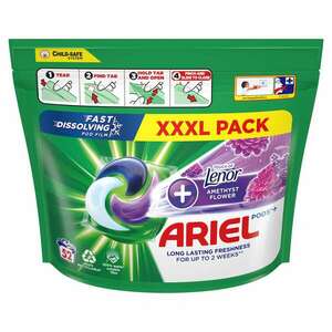 Ariel Allin1 Pods +Touch of Lenor Amethyst Flower Mosókapszula 52 mosás kép