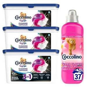 Coccolino Care Black Mosókapszula 3x45 mosás + Ajándék Coccolino Öblítő kép