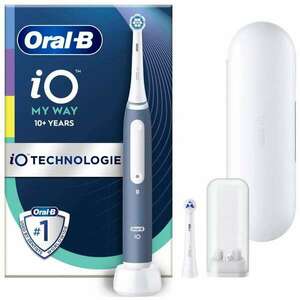 Oral-B iO Teens My Way, Pulzáló, 4 Üzemmód, Időzítő, Nyomásérzékelő, Kék elektromos fogkefe kép