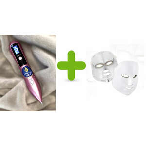 Kozmetikai folt eltávolító plazma toll arckezelésekhez + LED-es arcmaszk az ápolt bőrért kép