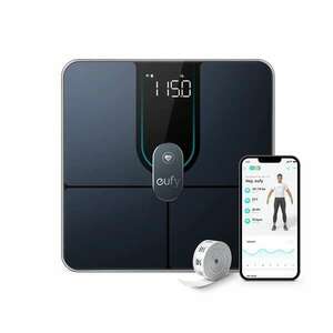 Eufy Smart Scale P2 Pro, Max. 180 kg, Négyszögletes, Wi-Fi, Bluetooth, Elektronikus, Fekete személymérleg kép