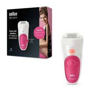Braun Silk-épil 5 5-500 SensoSmart™ epilátor, nedves és száraz, 28 penge, 2 sebességfokozat, rózsaszín/fehér kép