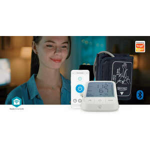 NEDIS BTHBP10WT Professzionális felkaros vérnyomásmérő, SmartLife okos Vérnyomásmérő felkarra Bluetooth LCD Kijelző, orvosi vérnyomásmérő, TUYA app-pal, Szabálytalan szívverés érzékelése aritmia érzékelés BTHBP10WT kép