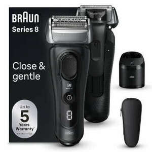 Braun Series 8 8560cc Wet & Dry Szitaborítású vágófejes borotva Vágó Fekete kép