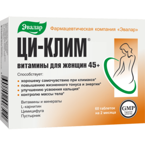 CI-KLIM® BIO táplálékkiegészítő (menopauza egyensúlyban) - 60 tabletta - Evalar kép