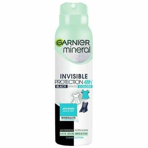 Izzadásgátló Dezodor Spray – Garnier Mineral Invisible Protection 48h Black White Colors Clean Cotton, 150 ml kép