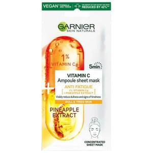 Szövetmaszk fakó és fáradt bőrre ananásszal és C vitaminnal - Garnier Skin Naturals Vitamin C Ampoule Sheet Mask Anti Fatigue, 15 g kép