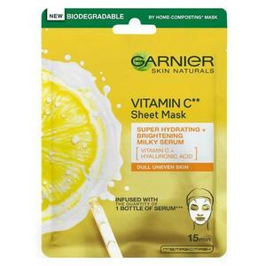 Szövetmaszk hidratáláshoz és fényesítéshez – Garnier Skin Naturals Vitamin C Sheet Mask, 28 g kép