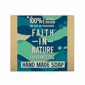 Természetes szilárd illatmentes szappan – Faith in Nature Hand Made Soap Fragrance Free, 100 g kép