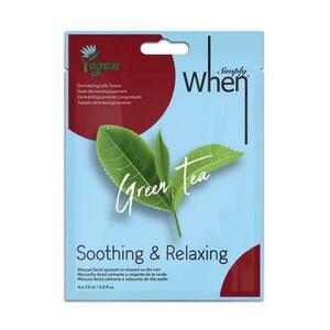 Vegán, nyugtató és ellazító zöldteás arcmaszk – Simply When Soothing & Relaxing Green Tea, 23 ml kép