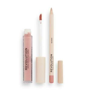 Ajakkészlet: Ceruza + folyékony ajakrúzs - Makeup Revolution Lip Contour Kit, árnyalata Queen, 1 db. kép