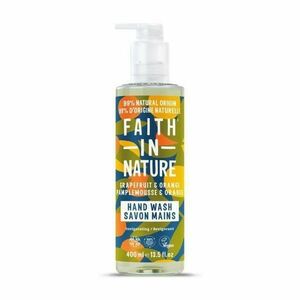 Frissítő természetes folyékony szappan grapefruittal és naranccsal - Faith in Nature Hand Wash Grapefruit & Orange Invigorating, 400 ml kép