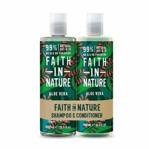 Fiatalító aloe vera hajsampon és balzsam készlet normál / száraz hajra - Faith in Nature Rejuvenating Shampoo + Conditioner Aloe Vera, 2 x 400 ml, 1 készlet kép