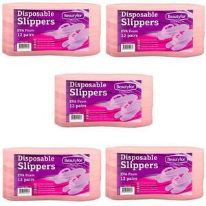 Egyszeri használatos habpapucs csomag, 5 db. - Beautyfor Disposable Slippers EVA Foam, 12 pár kép