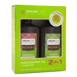 Makadámia olajos és argánolajos sampon és balzsam készlet száraz vagy sérült hajra - Arganicare Shampoo & Conditioner 2-in1 Macadamia Oil + Argan Oil, 1 csomag kép