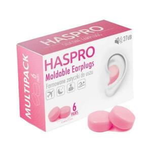 Formázható Füldugó Készlet Mold 6P - Haspro Moldable Earplugs, Pink, 12 db. kép