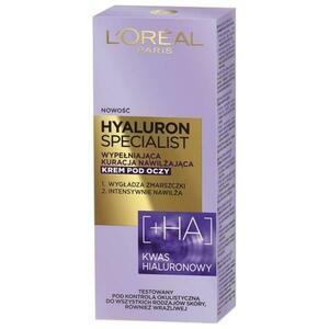 Hidratáló ránctalanító szemkörnyékápoló krém - L'Oreal Paris Hyaluron Specialist +HA Replumping Moisturizing Care Eye Cream, 15 ml kép