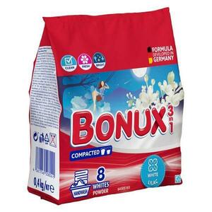 Automata mosópor 3 az 1-ben fehér orgona illattal fehér ruhákhoz - Bonux 3 in 1 Whites Powder White Liliac, 400 g kép