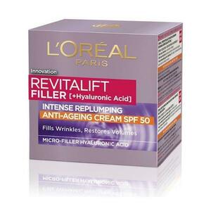 Napali krém hialuronsavval, öregedésgátló hatás, SPF 50 - L'Oreal Paris Revitalift Filler Anti-Ageing Cream, SPF 50, 50 ml kép